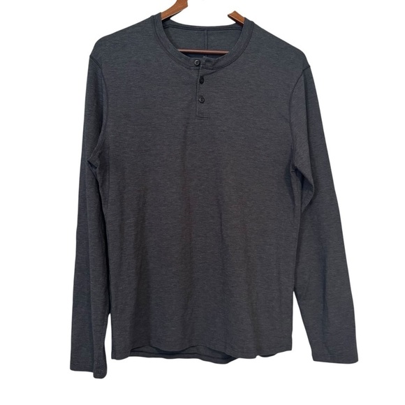 lululemon athletica Other - Men's Lululemon Dark Gray Long Sleeve Henley Tee Relaxed Fit